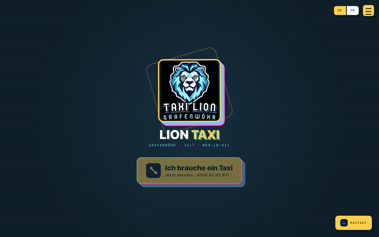 Screenshot lion-taxi.de